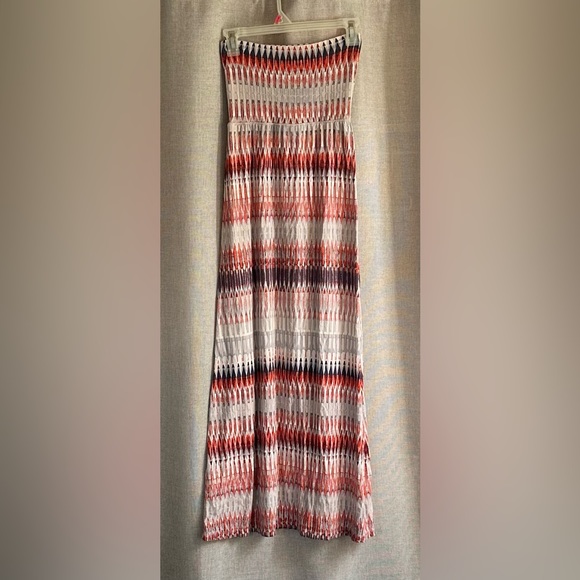 Cynthia Rowley•strapless maxi dress•size xs•Rayon blend•multi-color/coral - Picture 2 of 10